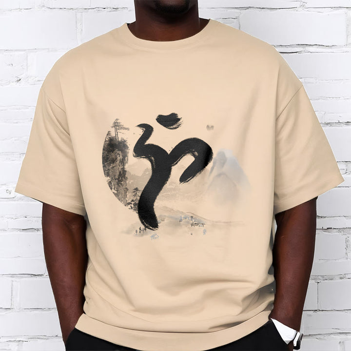 T-shirt en coton avec paysage de Buddha Stones OM - image 13