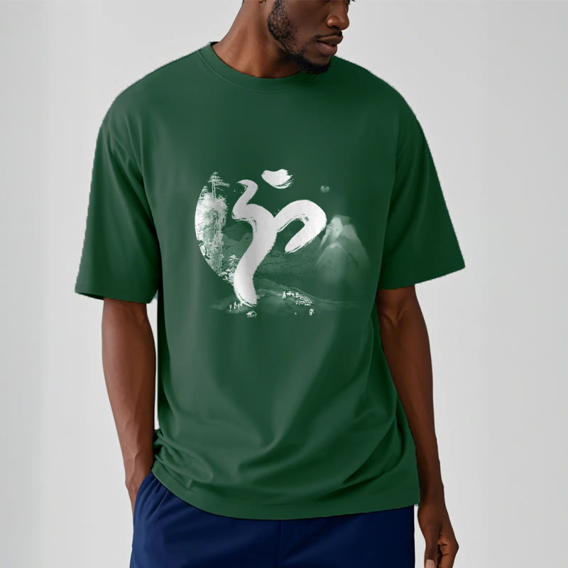 T-shirt en coton avec paysage de Buddha Stones OM - image 10