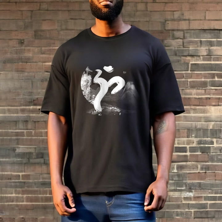 T-shirt en coton avec paysage de Buddha Stones OM - image 4