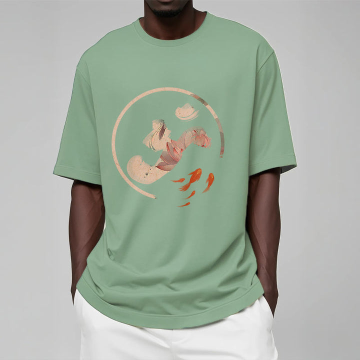 T-shirt en coton Buddha Stones OM Lotus Koi Fish - image 16