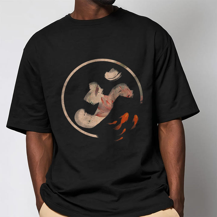 T-shirt en coton Buddha Stones OM Lotus Koi Fish - image 7