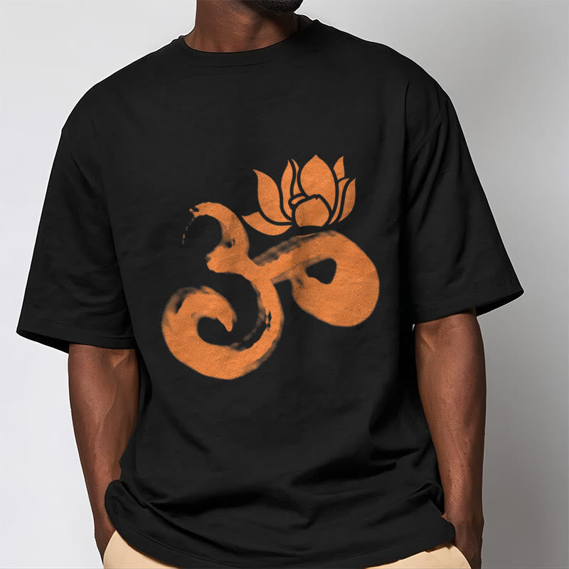 T-shirt en coton avec Buddha Stones et fleur de lotus OM - image 9