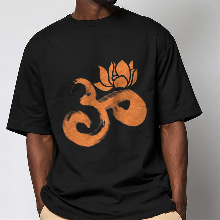 T-shirt en coton avec Buddha Stones et fleur de lotus OM - image 9