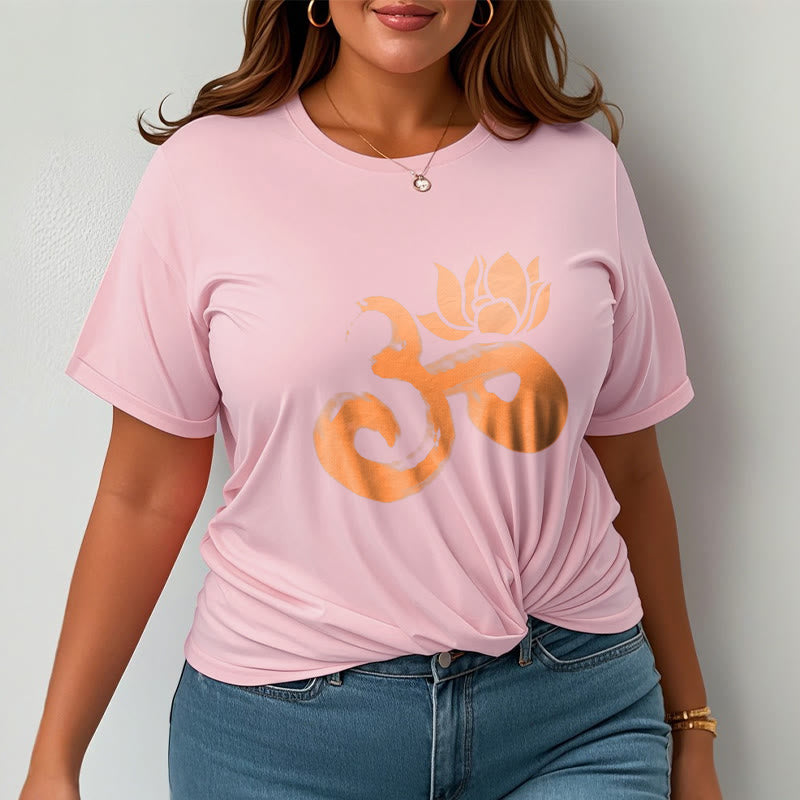 T-shirt en coton avec Buddha Stones et fleur de lotus OM - image 14