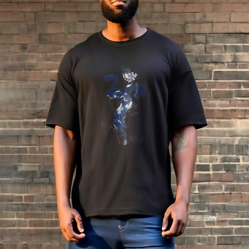 T-shirt en coton avec Buddha Stones et fond de fleur de lotus OM - image 7