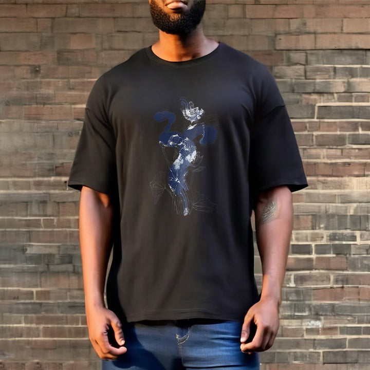 T-shirt en coton avec Buddha Stones et fond de fleur de lotus OM - image 7