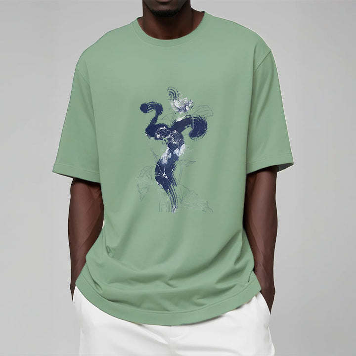 T-shirt en coton avec Buddha Stones et fond de fleur de lotus OM - image 18
