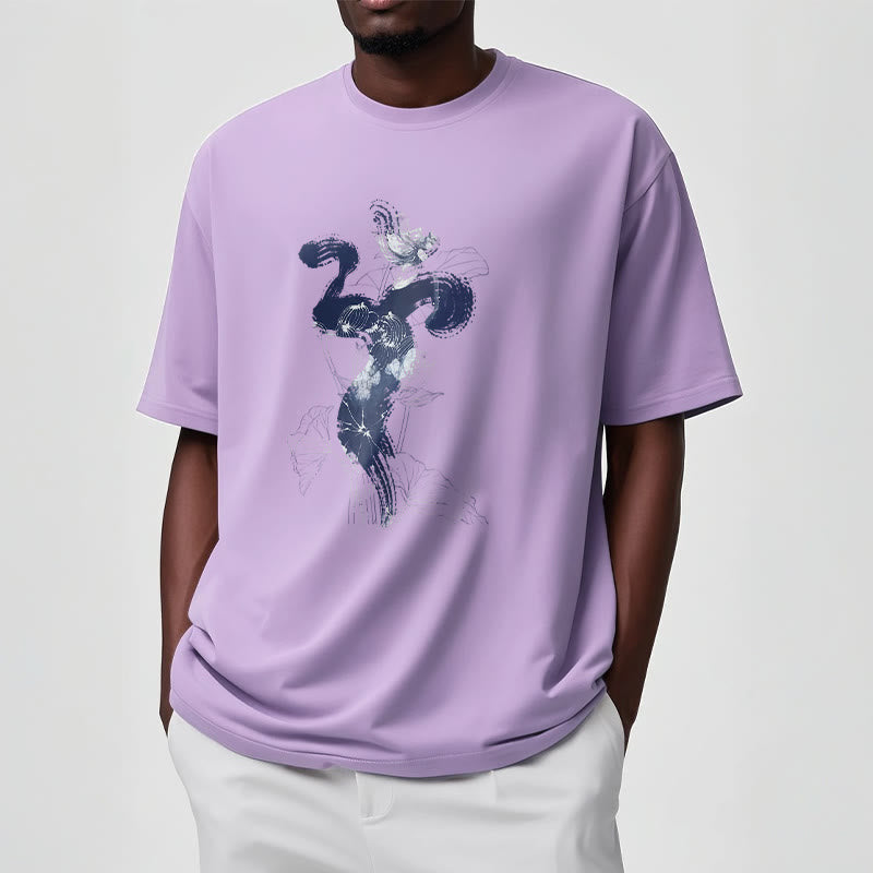 T-shirt en coton avec Buddha Stones et fond de fleur de lotus OM - image 16