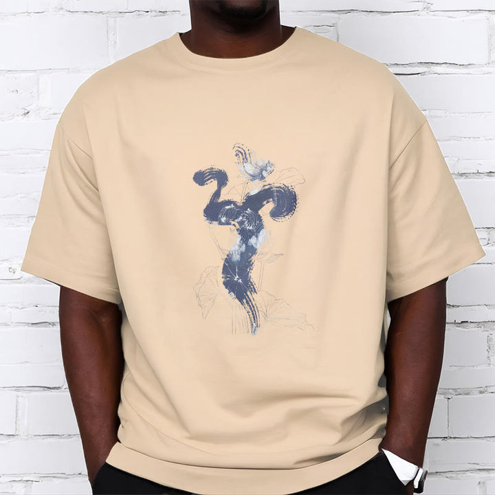 T-shirt en coton avec Buddha Stones et fond de fleur de lotus OM - image 11