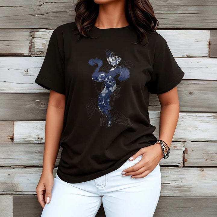 T-shirt en coton avec Buddha Stones et fond de fleur de lotus OM - image 6