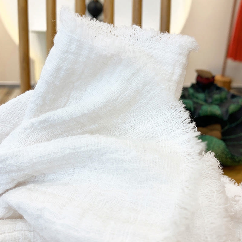 Vêtements en coton et lin à double couche délavés au sable littéraire et artistique de Buddha Stones - image 13