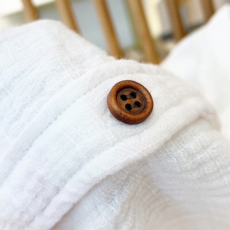 Vêtements en coton et lin à double couche délavés au sable littéraire et artistique de Buddha Stones - image 14