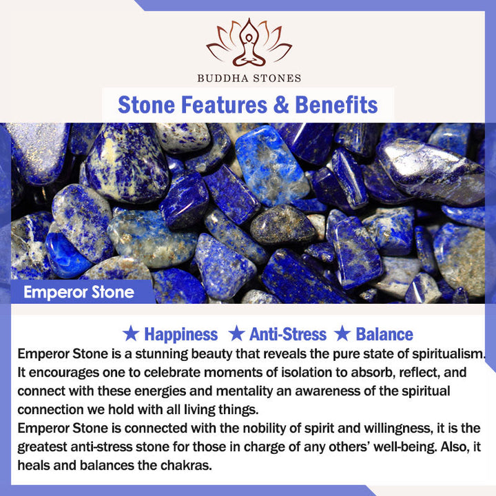 Bracelet de perles d'espacement Buddha Stones Emperor Stone Happiness