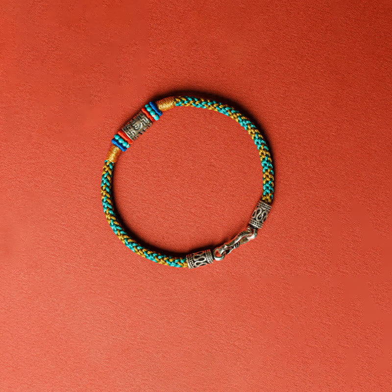 Bracelet Focus en argent 925 avec six mots vrais et Buddha Stones