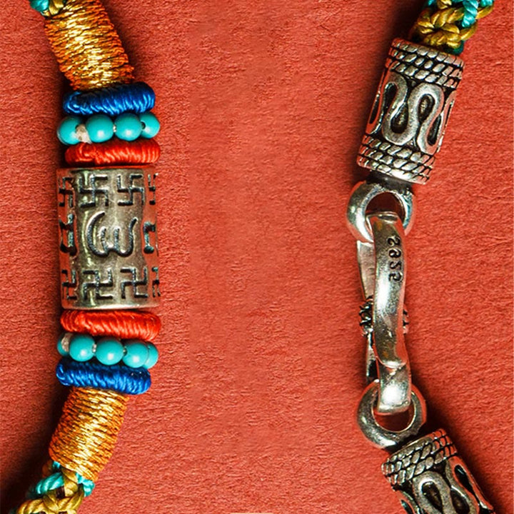 Bracelet Focus en argent 925 avec six mots vrais et Buddha Stones