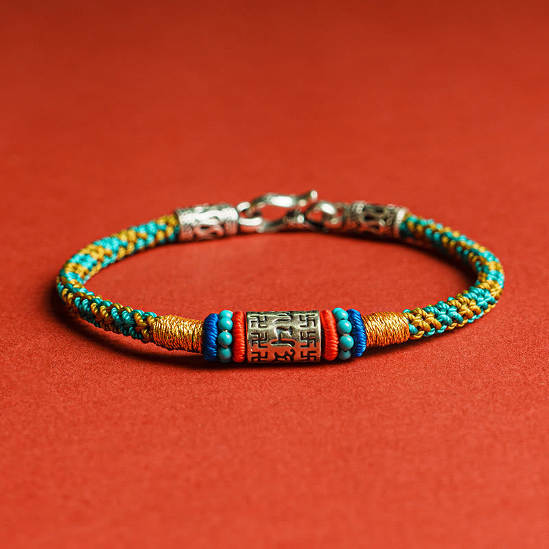 Bracelet Focus en argent 925 avec six mots vrais et Buddha Stones - Argent sterling 925 - 19 cm - image 0