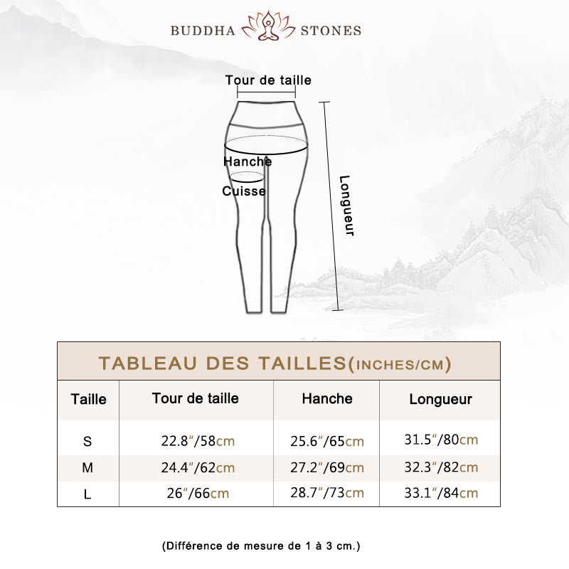 Ensemble de yoga pour femme, débardeur court et pantalon de sport imprimé sans couture Buddha Stones 2 pièces - image 7