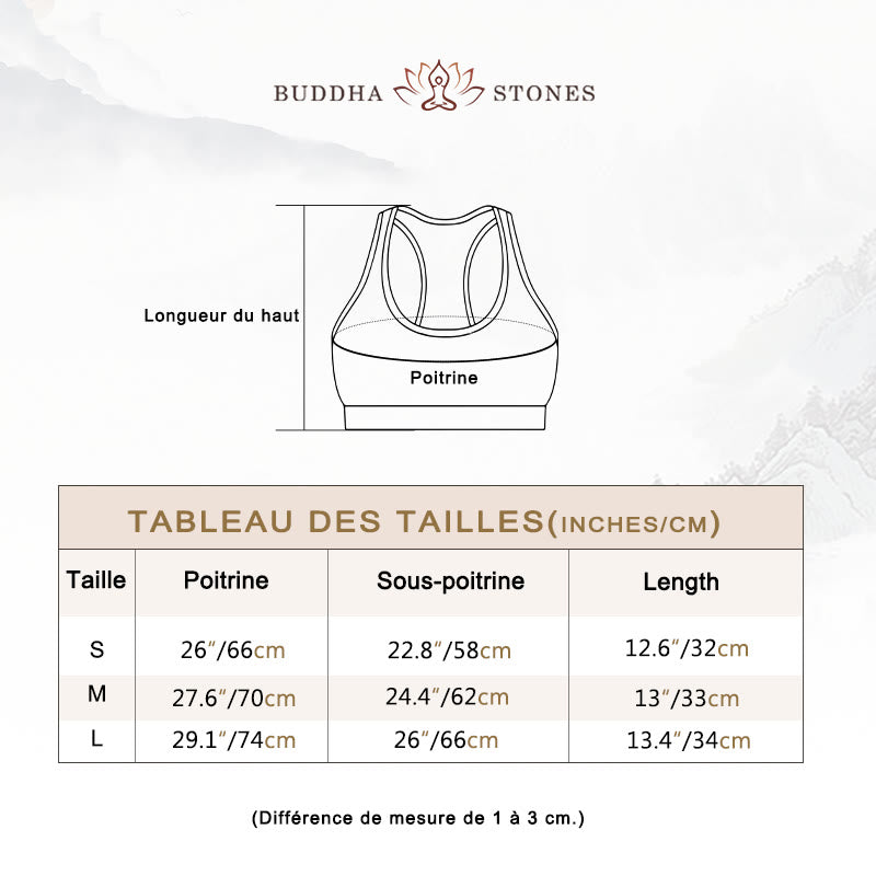 Ensemble de yoga pour femme, débardeur court et pantalon de sport imprimé sans couture Buddha Stones 2 pièces - image 6