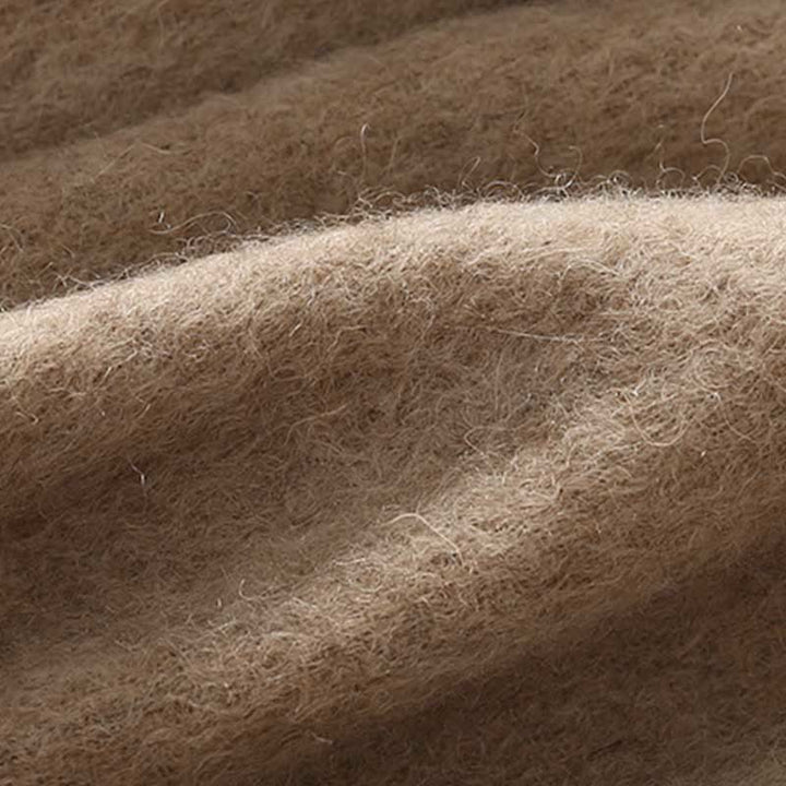 Châle en laine avec Buddha Stones et pompon brodé en bégonia, écharpe de voyage confortable pour l'hiver - image 5