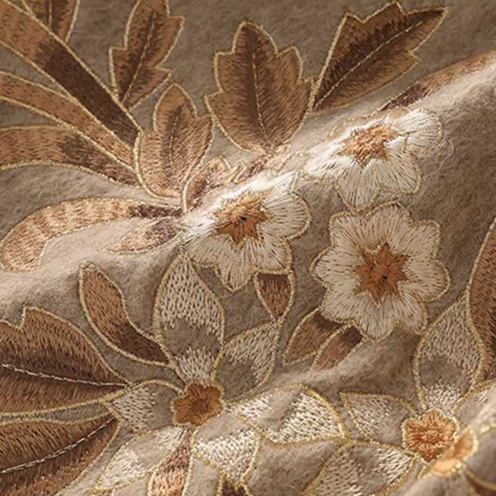 Châle en laine avec Buddha Stones et pompon brodé en bégonia, écharpe de voyage confortable pour l'hiver - image 4