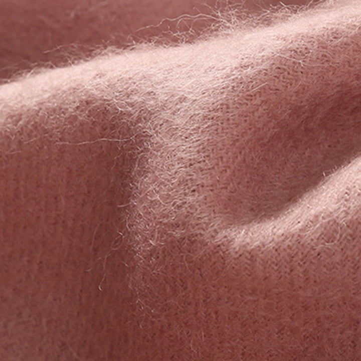 Châle en laine avec Buddha Stones et pompon brodé en lotus pour l'hiver - image 6