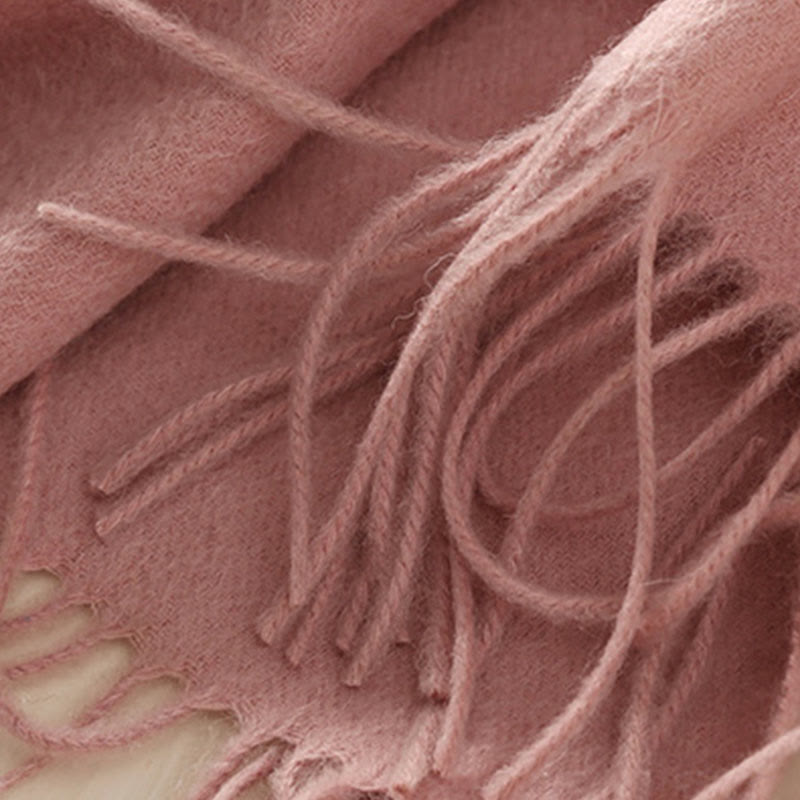 Châle en laine avec Buddha Stones et pompon brodé en lotus pour l'hiver - image 9