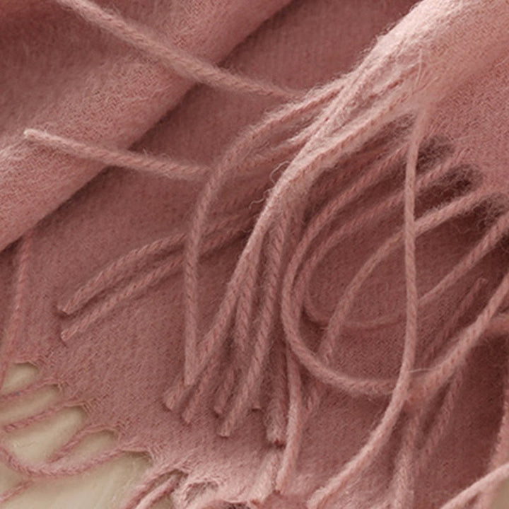 Châle en laine avec Buddha Stones et pompon brodé en lotus pour l'hiver - image 9