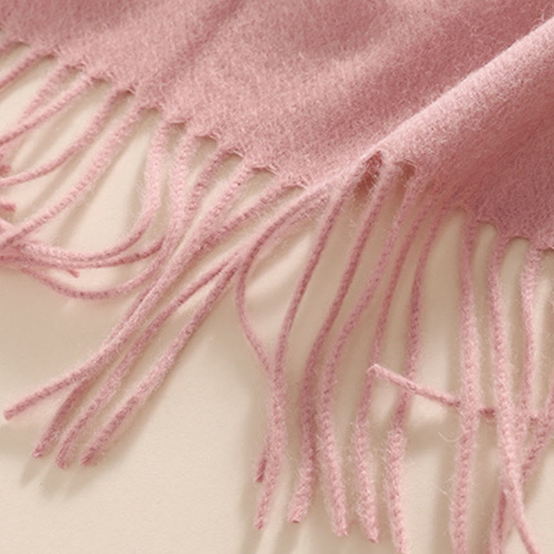 Châle en laine avec Buddha Stones, fleurs, feuilles, broderie, pompon, écharpe de voyage confortable pour l'hiver - image 13