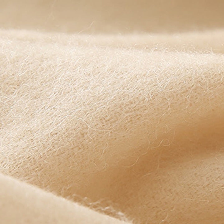 Châle en laine avec Buddha Stones , broderie florale 3D, pompon, écharpe de voyage confortable pour l'hiver