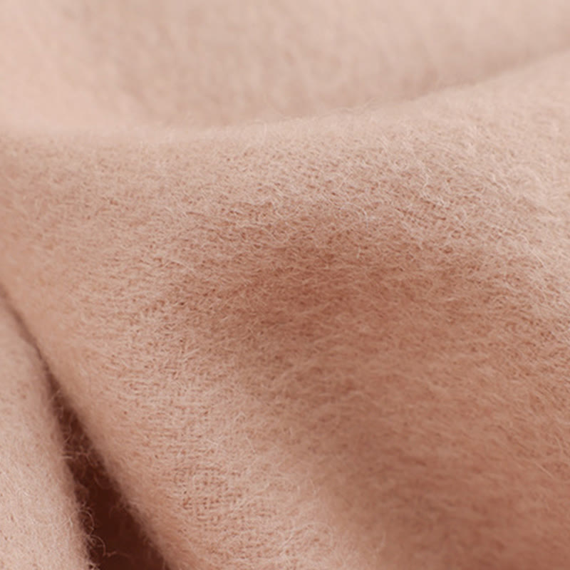 Châle en laine avec Buddha Stones , broderie de fleurs roses et blanches, pompon, écharpe de voyage confortable pour l'hiver - image 3