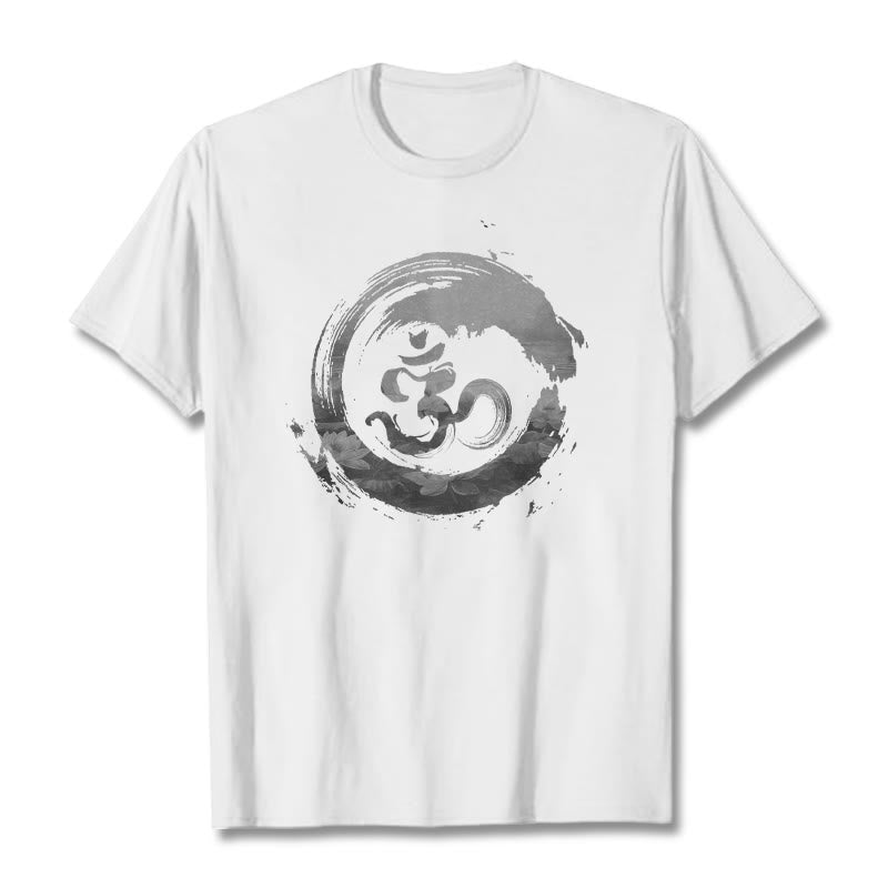 T-shirt en coton avec Buddha Stones Om Lotus - Blanc - 2XL - image 6