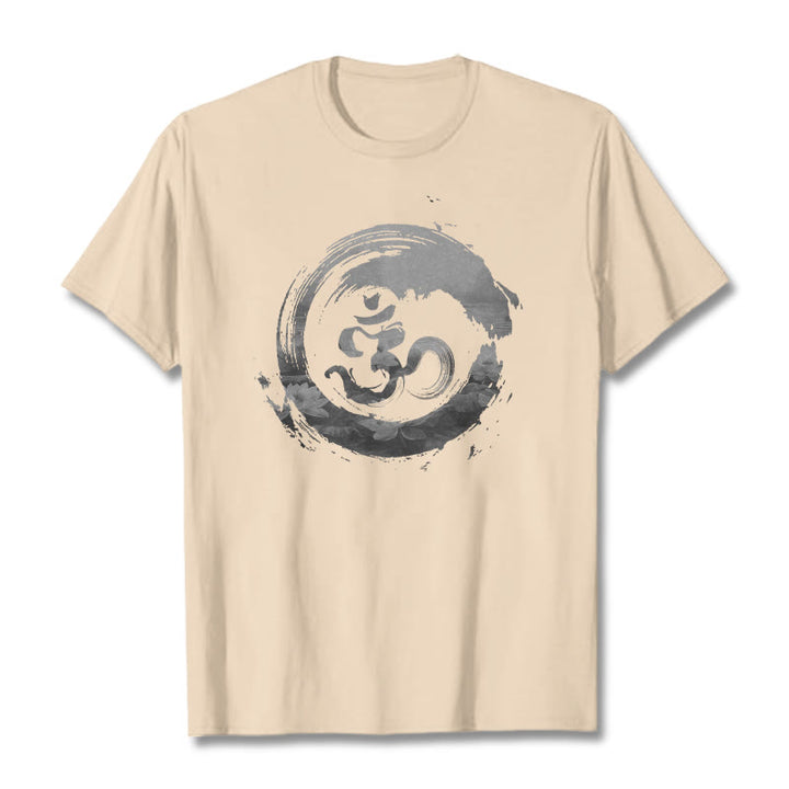 T-shirt en coton avec Buddha Stones Om Lotus - Bisque - 2XL - image 12