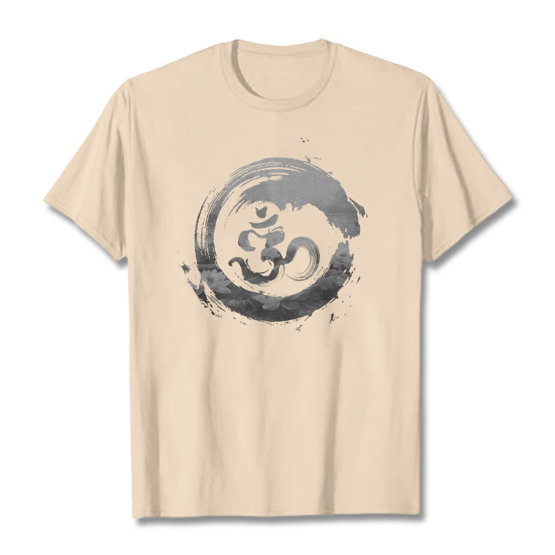T-shirt en coton avec Buddha Stones Om Lotus - Bisque - 2XL - image 11