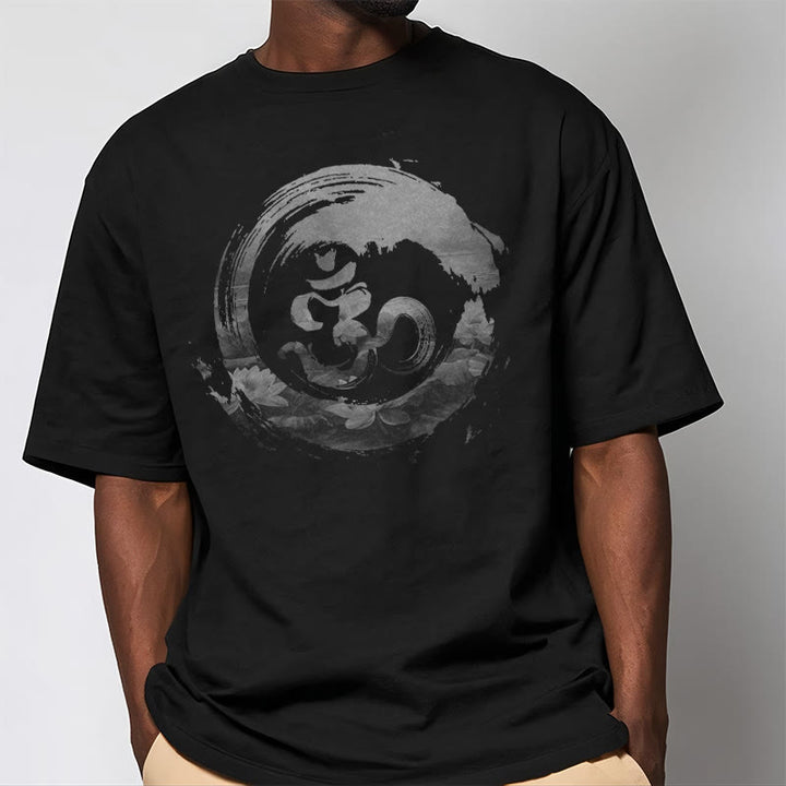 T-shirt en coton avec Buddha Stones Om Lotus - image 3