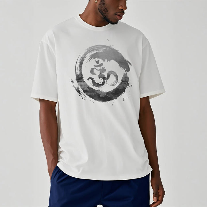T-shirt en coton avec Buddha Stones Om Lotus - image 7
