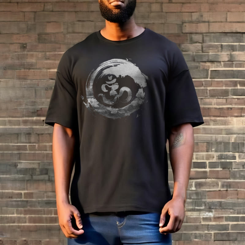 T-shirt en coton avec Buddha Stones Om Lotus - image 3
