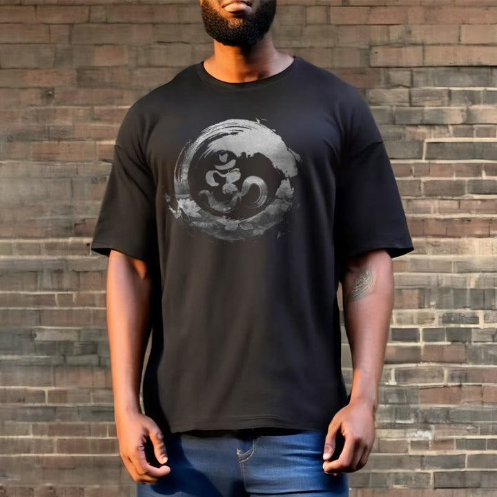 T-shirt en coton avec Buddha Stones Om Lotus - image 3