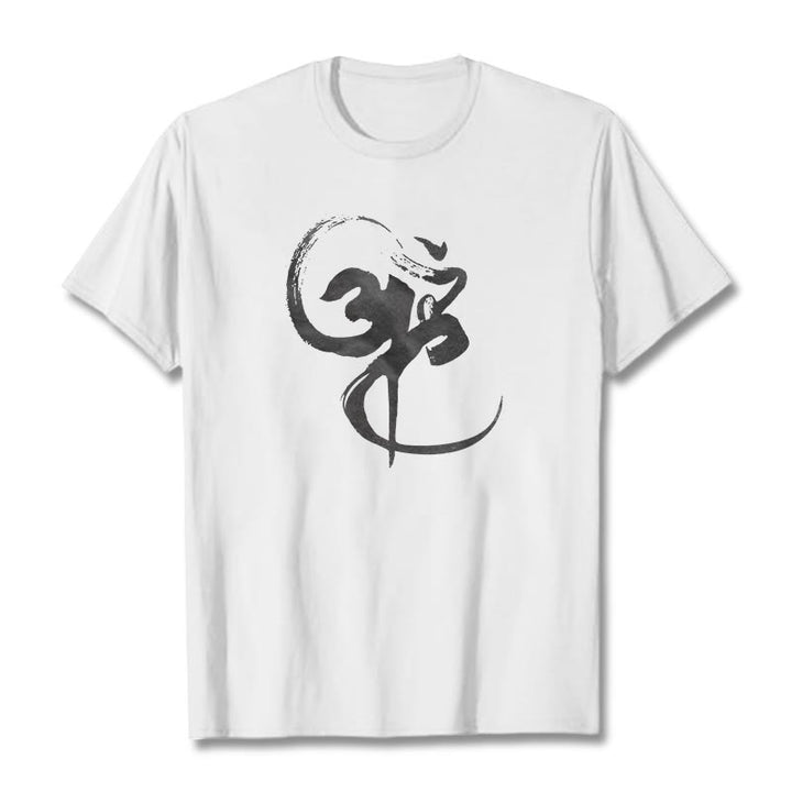 T-shirt en coton avec motif Buddha Stones Om - Blanc - 2XL - image 5