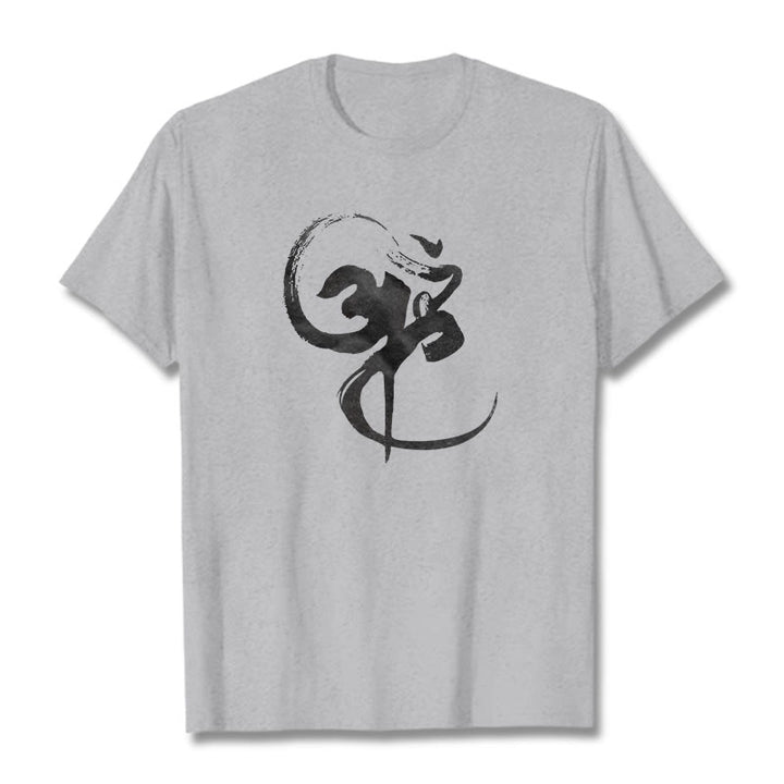 T-shirt en coton avec motif Buddha Stones Om - Gris clair - 2XL - image 19