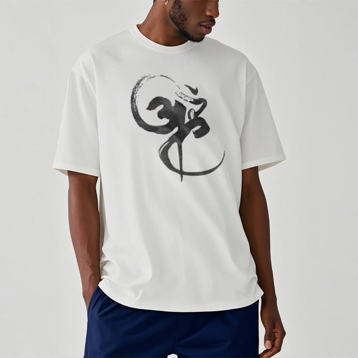 T-shirt en coton avec motif Buddha Stones Om - image 7