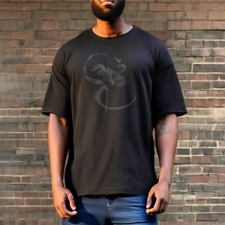 T-shirt en coton avec motif Buddha Stones Om - image 3