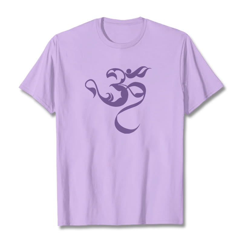 T-shirt en coton avec motif de Buddha Stones Om - Prune - 2XL - image 13