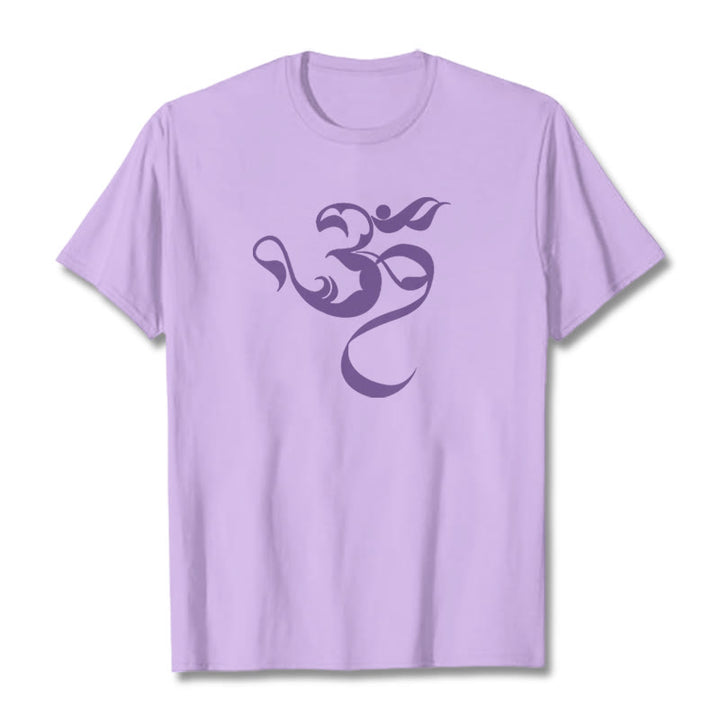 T-shirt en coton avec motif de Buddha Stones Om - Prune - 2XL - image 13