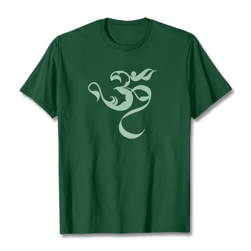 T-shirt en coton avec motif de Buddha Stones Om - Vert forêt - 2XL - image 8