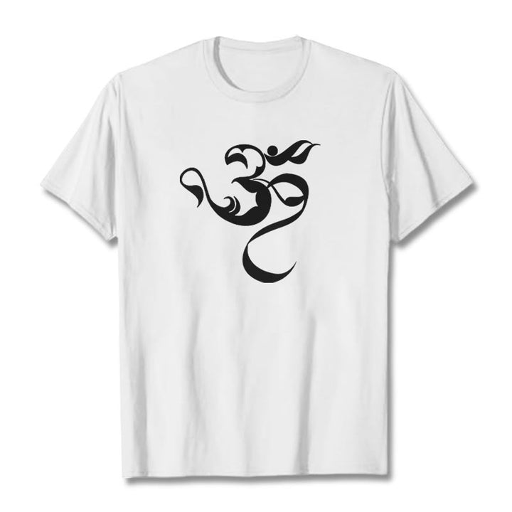 T-shirt en coton avec motif de Buddha Stones Om - Blanc - 2XL - image 5