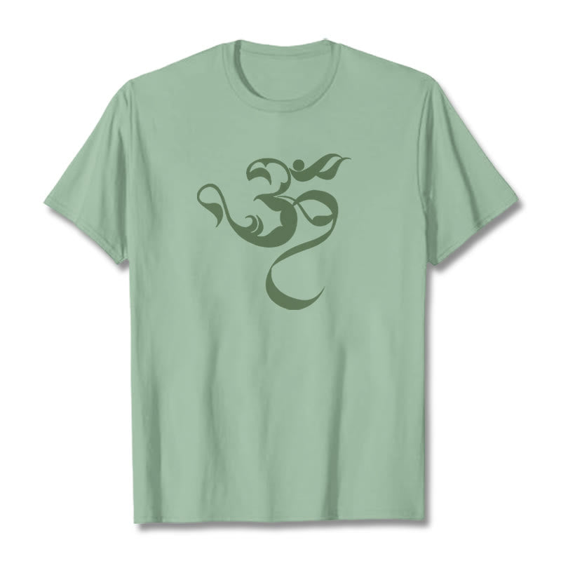 T-shirt en coton avec motif de Buddha Stones Om - Vert pâle - 2XL - image 17
