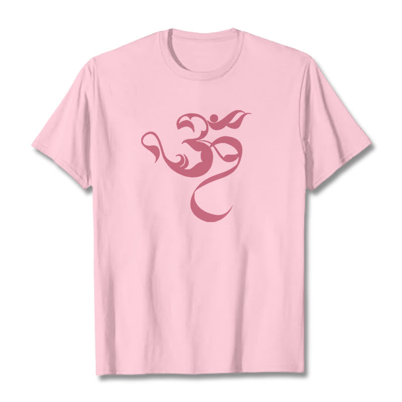 T-shirt en coton avec motif de Buddha Stones Om - Rose clair - 2XL - image 16