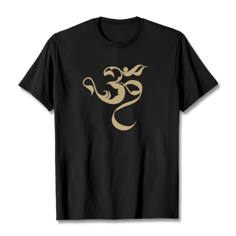T-shirt en coton avec motif de Buddha Stones Om - Noir - 2XL - image 1