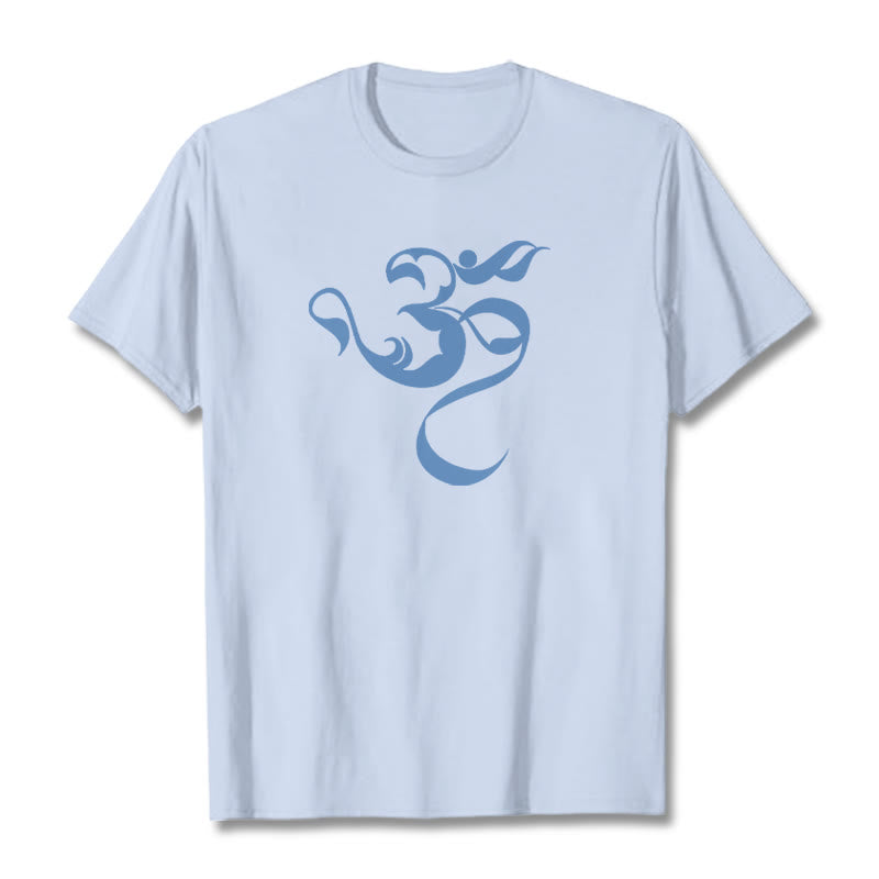 T-shirt en coton avec motif de Buddha Stones Om - Cyan clair - 2XL - image 10