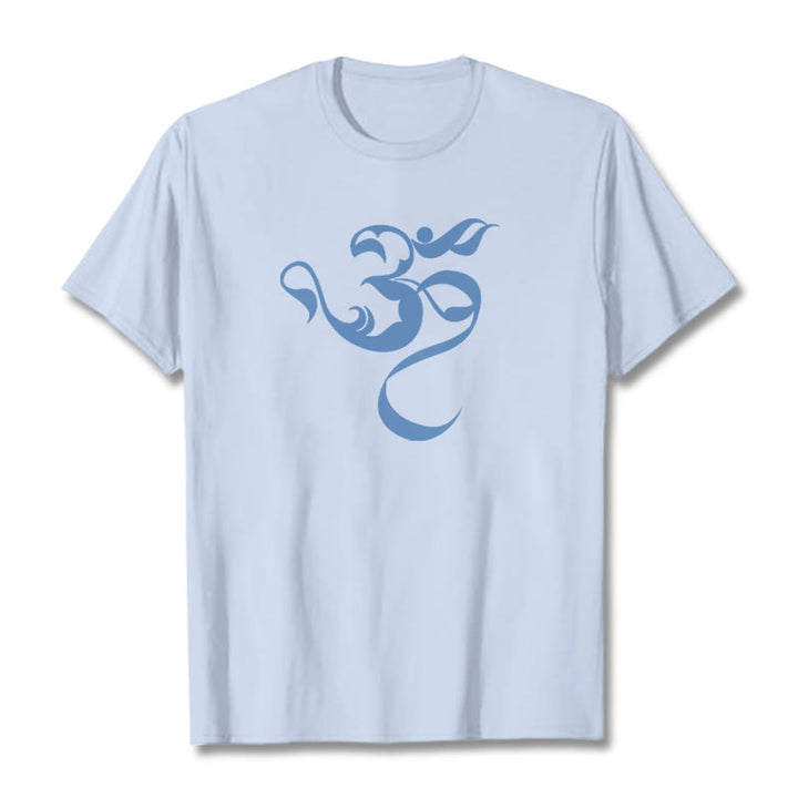 T-shirt en coton avec motif de Buddha Stones Om - Cyan clair - 2XL - image 10